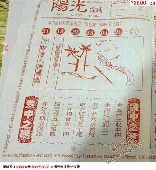 探秘双色球，阳光下的数字密码——双色球阳光探码图文字版解析